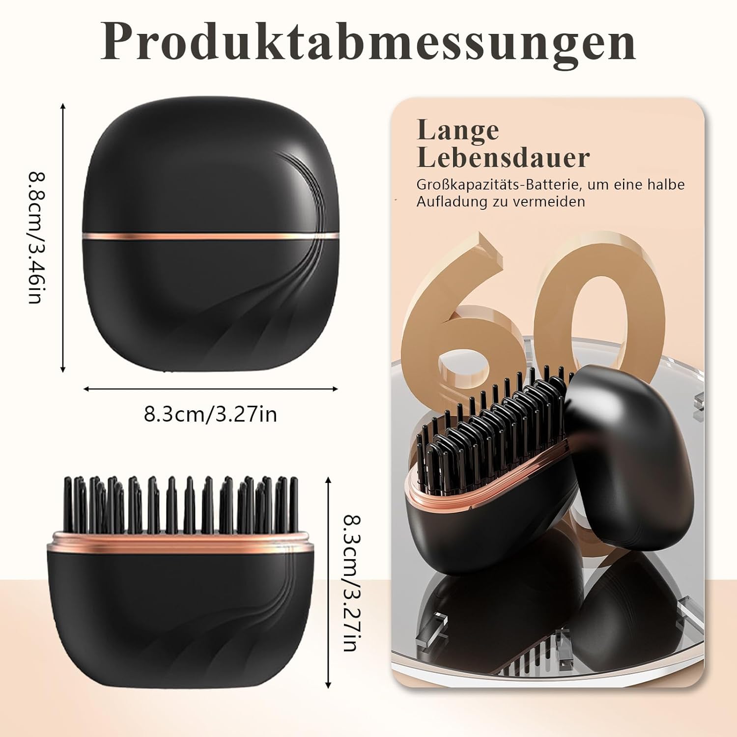 Perie de Îndreptat Portabilă și Reîncărcabilă